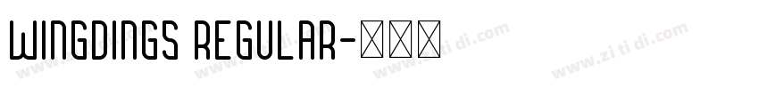 wingdings Regular字体转换